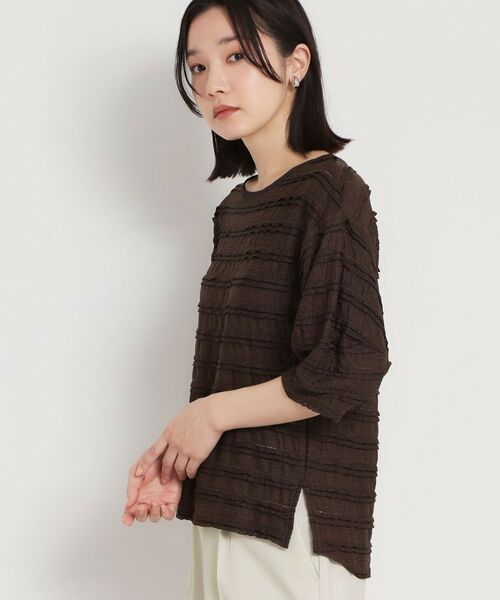 THE SHOP TK / ザ ショップ ティーケー カットソー | フリルレースボーダートップス | 詳細9