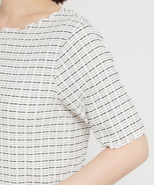 THE SHOP TK / ザ ショップ ティーケー カットソー | 楊柳チェック5分袖カットソー | 詳細17