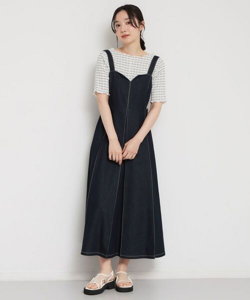 THE SHOP TK / ザ ショップ ティーケー カットソー | 楊柳チェック5分袖カットソー | 詳細3