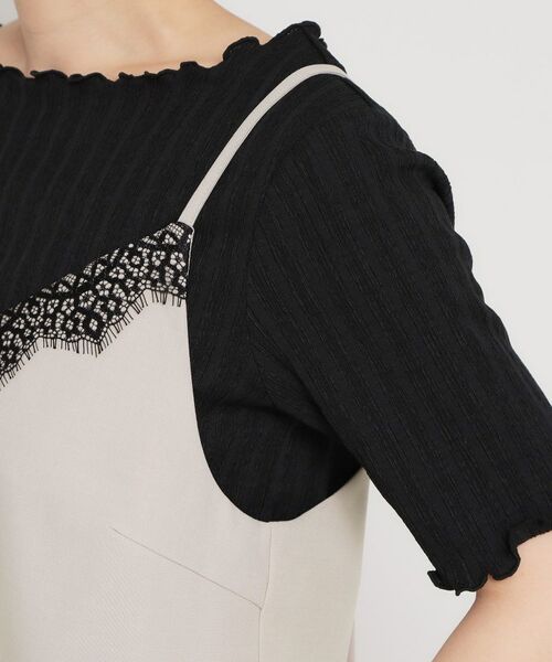 THE SHOP TK / ザ ショップ ティーケー キャミソール・チューブトップ | 麻調レース切り替えキャミ | 詳細13