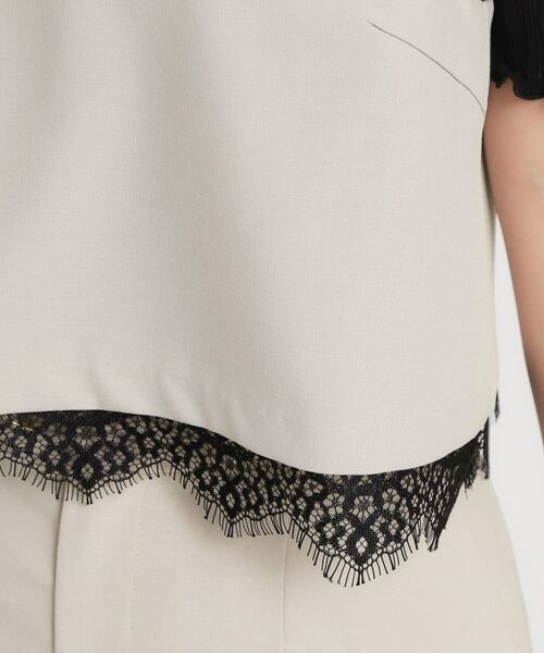 THE SHOP TK / ザ ショップ ティーケー キャミソール・チューブトップ | 麻調レース切り替えキャミ | 詳細14