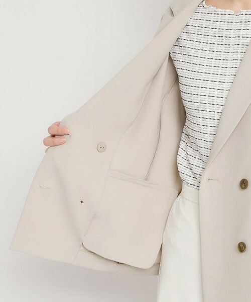 THE SHOP TK / ザ ショップ ティーケー テーラードジャケット | 【セットアップ可】麻調ダブルブレスト 6分袖ジャケット | 詳細21