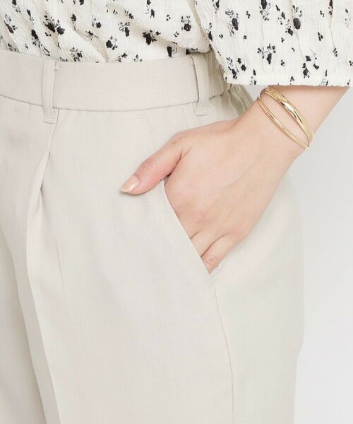 THE SHOP TK / ザ ショップ ティーケー パンツ | 【洗える】麻調テーパードパンツ | 詳細18
