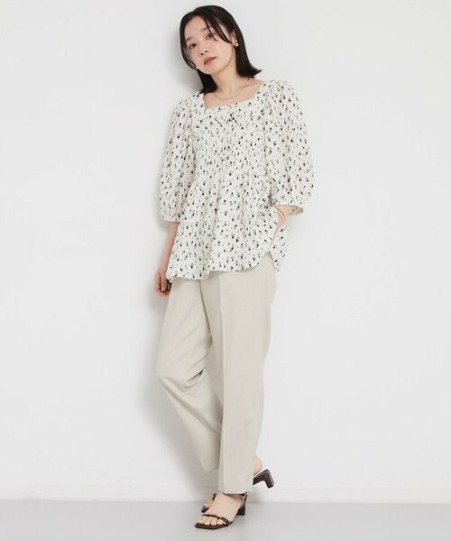 THE SHOP TK / ザ ショップ ティーケー パンツ | 【洗える】麻調テーパードパンツ | 詳細3