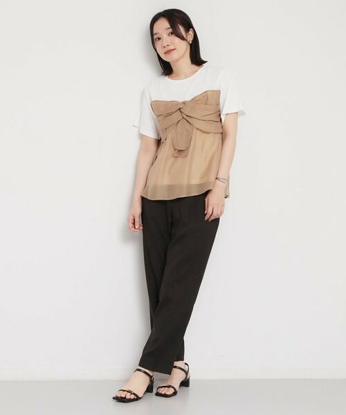 THE SHOP TK / ザ ショップ ティーケー パンツ | 【洗える】麻調テーパードパンツ | 詳細7