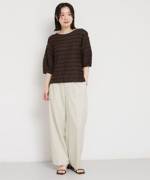 THE SHOP TK / ザ ショップ ティーケー パンツ | 【洗える】 麻調ワイドパンツ | 詳細11