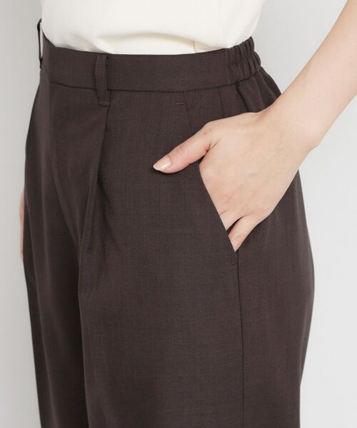THE SHOP TK / ザ ショップ ティーケー パンツ | 【XS-XL/洗える】オン・オフ問わずきれいに決まる 麻調ワイドパンツ | 詳細20