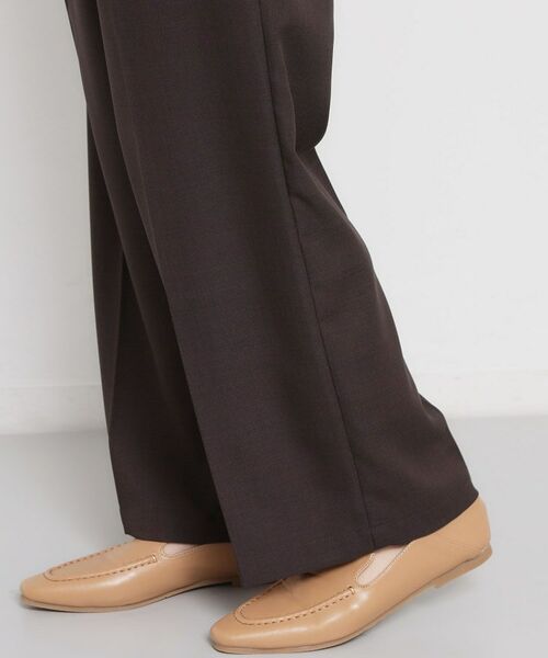 THE SHOP TK / ザ ショップ ティーケー パンツ | 【XS-XL/洗える】オン・オフ問わずきれいに決まる 麻調ワイドパンツ | 詳細23