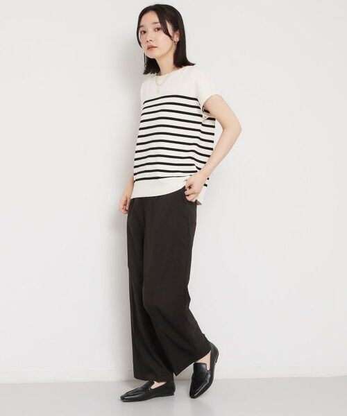 THE SHOP TK / ザ ショップ ティーケー パンツ | 【洗える】 麻調ワイドパンツ | 詳細3