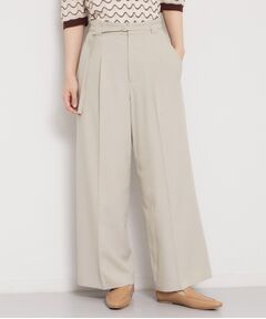 THE SHOP TK / ザ ショップ ティーケー パンツ | 麻調共ベルト付ワイドパンツ
