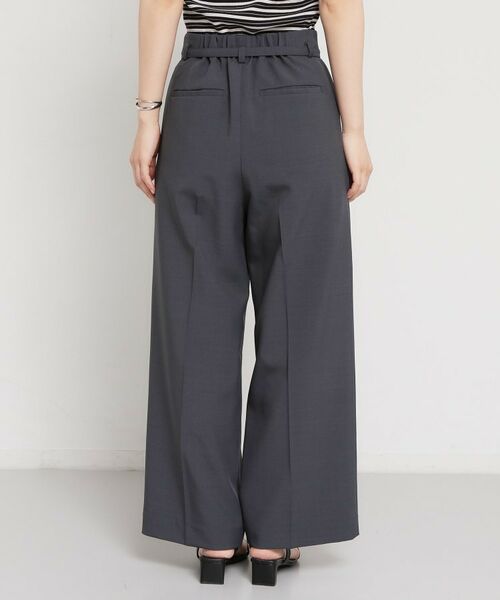 THE SHOP TK / ザ ショップ ティーケー パンツ | 麻調共ベルト付ワイドパンツ | 詳細11