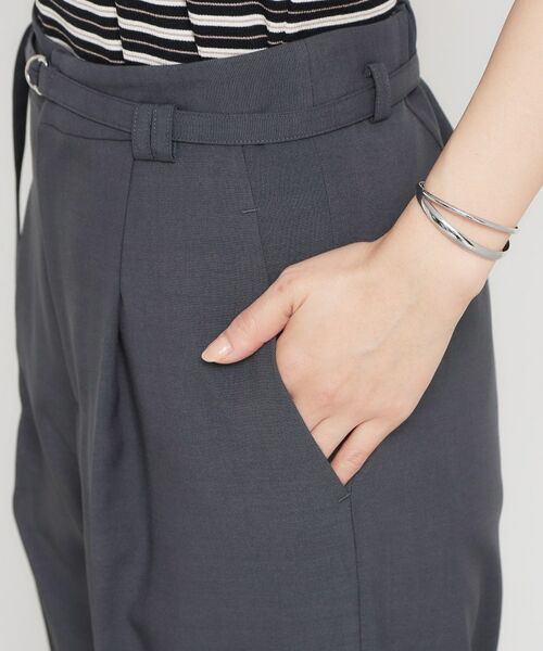 THE SHOP TK / ザ ショップ ティーケー パンツ | 麻調共ベルト付ワイドパンツ | 詳細14