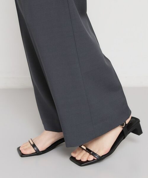 THE SHOP TK / ザ ショップ ティーケー パンツ | 麻調共ベルト付ワイドパンツ | 詳細15