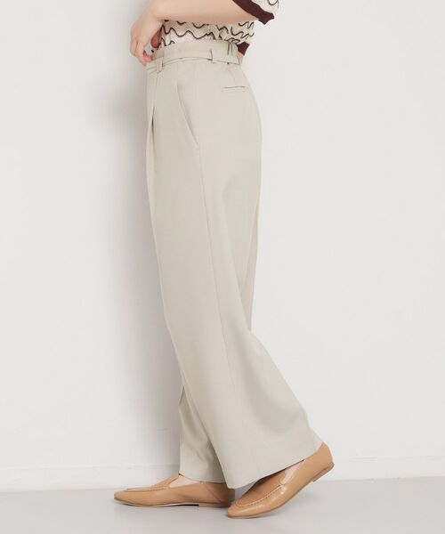 THE SHOP TK / ザ ショップ ティーケー パンツ | 麻調共ベルト付ワイドパンツ | 詳細5