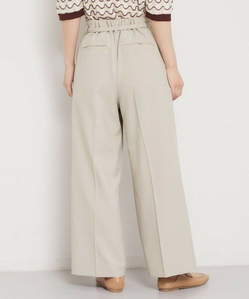 THE SHOP TK / ザ ショップ ティーケー パンツ | 麻調共ベルト付ワイドパンツ | 詳細6