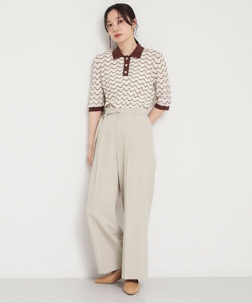 THE SHOP TK / ザ ショップ ティーケー パンツ | 麻調共ベルト付ワイドパンツ | 詳細7