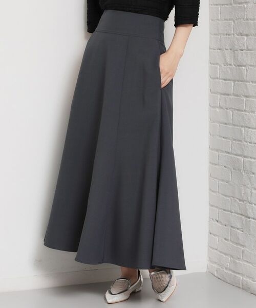 THE SHOP TK / ザ ショップ ティーケー スカート | 麻調ミモレ丈フレアスカート | 詳細2