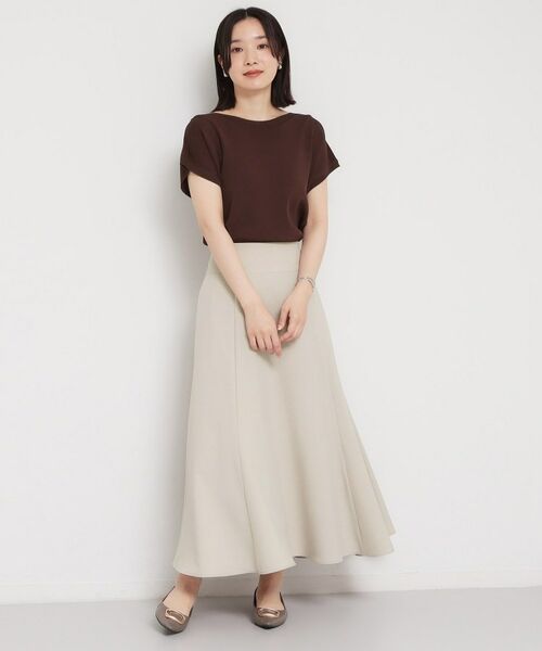 THE SHOP TK / ザ ショップ ティーケー スカート | 麻調ミモレ丈フレアスカート | 詳細7