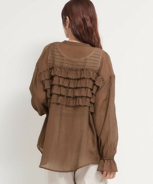 THE SHOP TK / ザ ショップ ティーケー シャツ・ブラウス | ティアードフリル楊柳シャツ | 詳細10