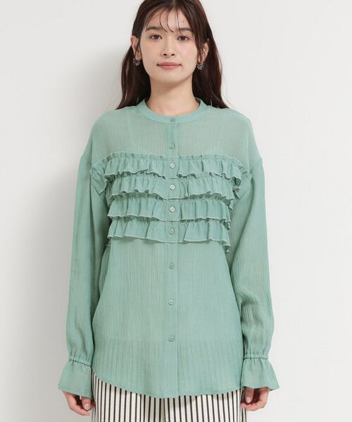 THE SHOP TK / ザ ショップ ティーケー シャツ・ブラウス | ティアードフリル楊柳シャツ | 詳細13