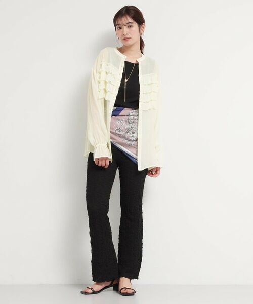 THE SHOP TK / ザ ショップ ティーケー シャツ・ブラウス | ティアードフリル楊柳シャツ | 詳細3