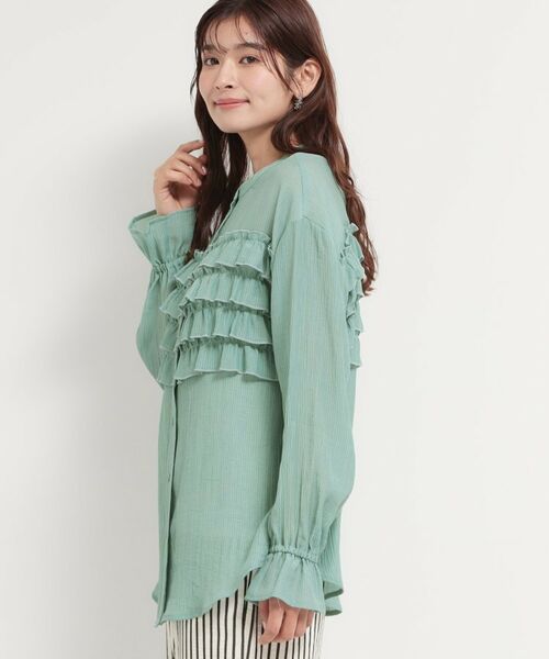 THE SHOP TK / ザ ショップ ティーケー シャツ・ブラウス | ティアードフリル楊柳シャツ | 詳細5