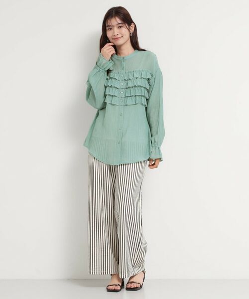 THE SHOP TK / ザ ショップ ティーケー シャツ・ブラウス | ティアードフリル楊柳シャツ | 詳細7