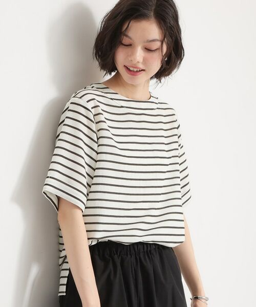 THE SHOP TK / ザ ショップ ティーケー シャツ・ブラウス | 麻調メッシュブラウス | 詳細17