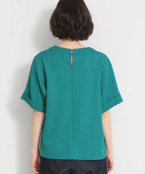 THE SHOP TK / ザ ショップ ティーケー シャツ・ブラウス | 【二の腕カバーに】さらり麻調メッシュ5分袖ブラウス | 詳細30