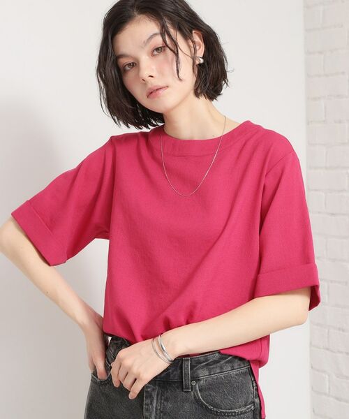 THE SHOP TK / ザ ショップ ティーケー シャツ・ブラウス | 麻調メッシュブラウス（ピンク(074)）