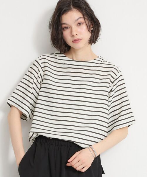 THE SHOP TK / ザ ショップ ティーケー シャツ・ブラウス | 麻調メッシュブラウス（アイボリー(304)）