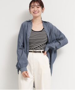 THE SHOP TK / ザ ショップ ティーケー シャツ・ブラウス | シアーデニムシャツ