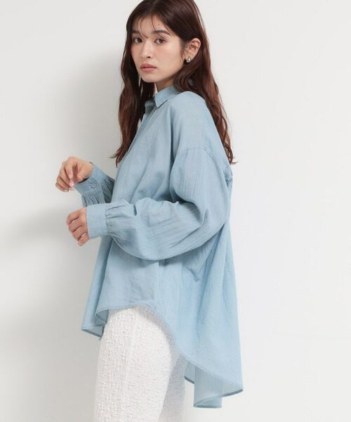 THE SHOP TK / ザ ショップ ティーケー シャツ・ブラウス | シアーデニムシャツ | 詳細1