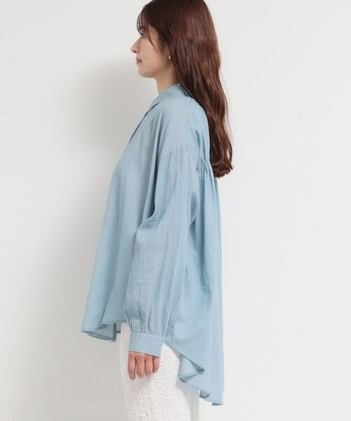 THE SHOP TK / ザ ショップ ティーケー シャツ・ブラウス | シアーデニムシャツ | 詳細10