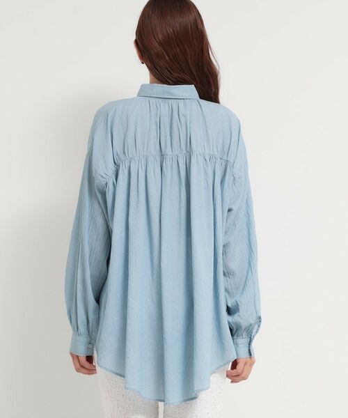 THE SHOP TK / ザ ショップ ティーケー シャツ・ブラウス | シアーデニムシャツ | 詳細11