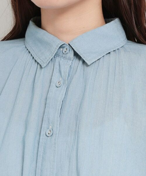 THE SHOP TK / ザ ショップ ティーケー シャツ・ブラウス | シアーデニムシャツ | 詳細12
