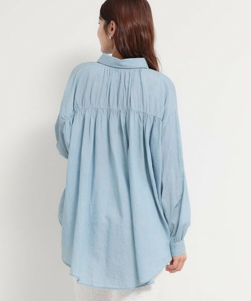 THE SHOP TK / ザ ショップ ティーケー シャツ・ブラウス | シアーデニムシャツ | 詳細2