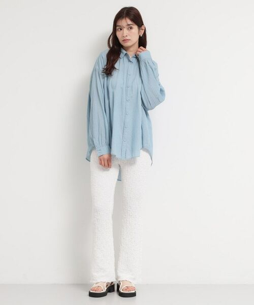 THE SHOP TK / ザ ショップ ティーケー シャツ・ブラウス | シアーデニムシャツ | 詳細3