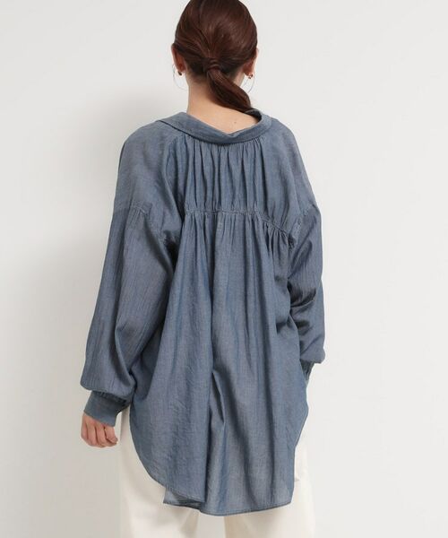 THE SHOP TK / ザ ショップ ティーケー シャツ・ブラウス | シアーデニムシャツ | 詳細6