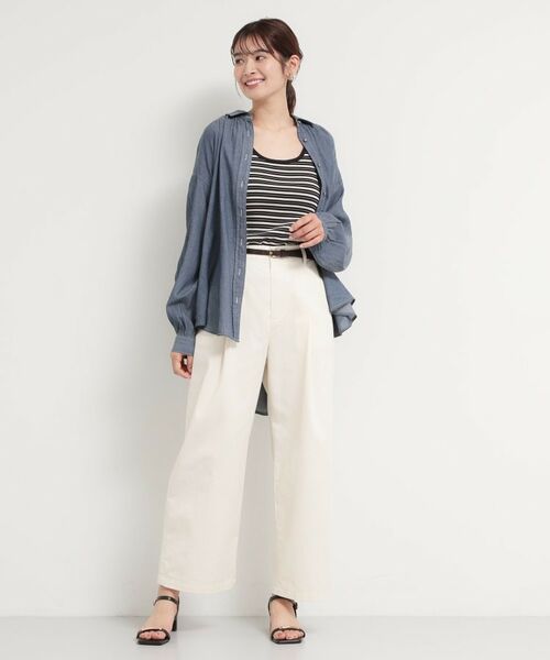 THE SHOP TK / ザ ショップ ティーケー シャツ・ブラウス | シアーデニムシャツ | 詳細7