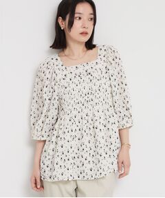 THE SHOP TK / ザ ショップ ティーケー シャツ・ブラウス | 花柄楊柳シャーリングブラウス