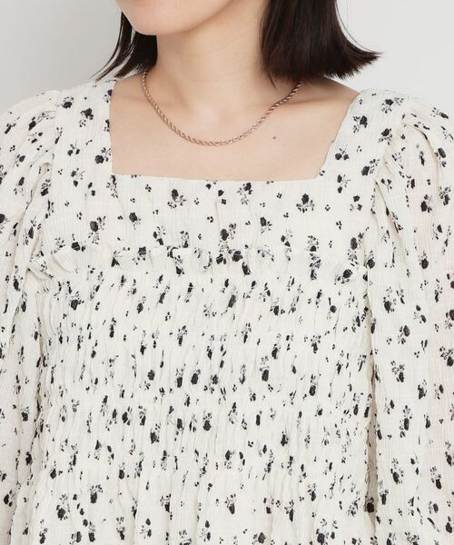 THE SHOP TK / ザ ショップ ティーケー シャツ・ブラウス | 花柄楊柳シャーリングブラウス | 詳細12