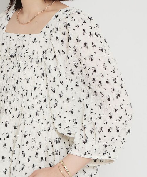 THE SHOP TK / ザ ショップ ティーケー シャツ・ブラウス | 花柄楊柳シャーリングブラウス | 詳細13