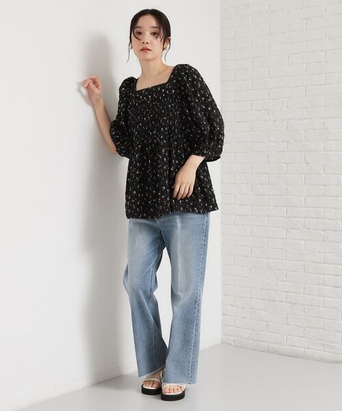 THE SHOP TK / ザ ショップ ティーケー シャツ・ブラウス | 花柄楊柳シャーリングブラウス | 詳細7