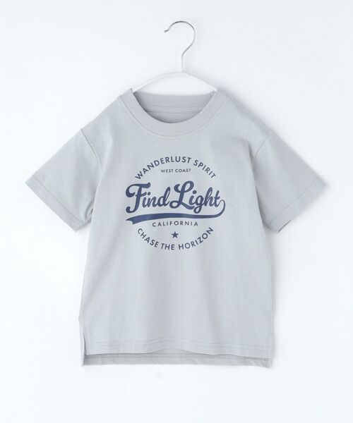 THE SHOP TK / ザ ショップ ティーケー Tシャツ | 天竺アソート アメカジプリント 半袖Tシャツ ロゴ、キャット、ハンバーガー（ライトグレー(111)）