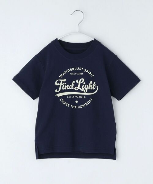 THE SHOP TK / ザ ショップ ティーケー Tシャツ | 天竺アソート アメカジプリント 半袖Tシャツ ロゴ、キャット、ハンバーガー（ネイビー(194)）