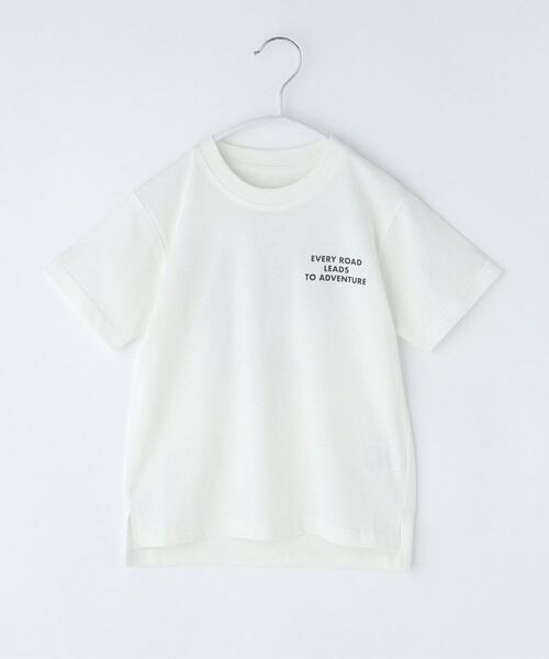 THE SHOP TK / ザ ショップ ティーケー Tシャツ | 天竺アソートプリント半袖Tシャツ 幾何学アート、スパンコール、飛行機（オフホワイト(003)）