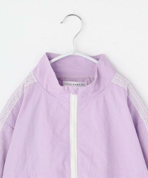 THE SHOP TK / ザ ショップ ティーケー レザーブルゾン・ジャケット | 【110-160】レース配色ナイロンブルゾン | 詳細3