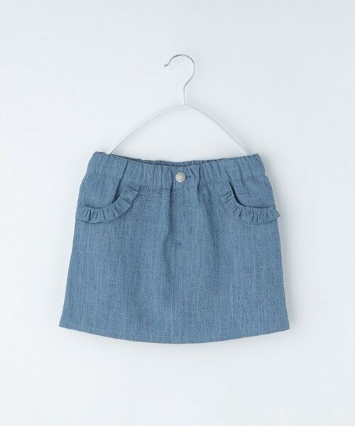 THE SHOP TK / ザ ショップ ティーケー デニムスカート | インナー付き デニム ミニスカート | 詳細1