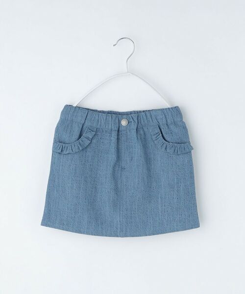 THE SHOP TK / ザ ショップ ティーケー デニムスカート | インナー付き デニム ミニスカート(ブルー(091))